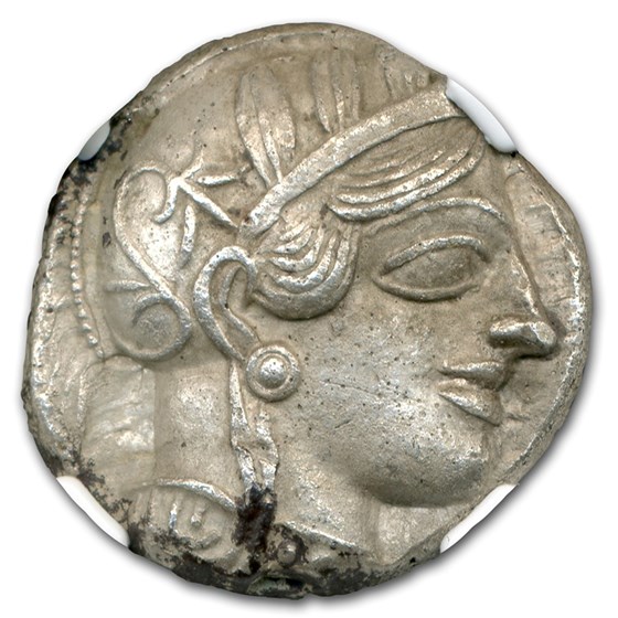 Attica Athens Silver Tetradrachm Owl (440-404 BC) CH AU NGC Attica Athens Silver Tetradrachm Owl (440-404 BC) CH AU NGC